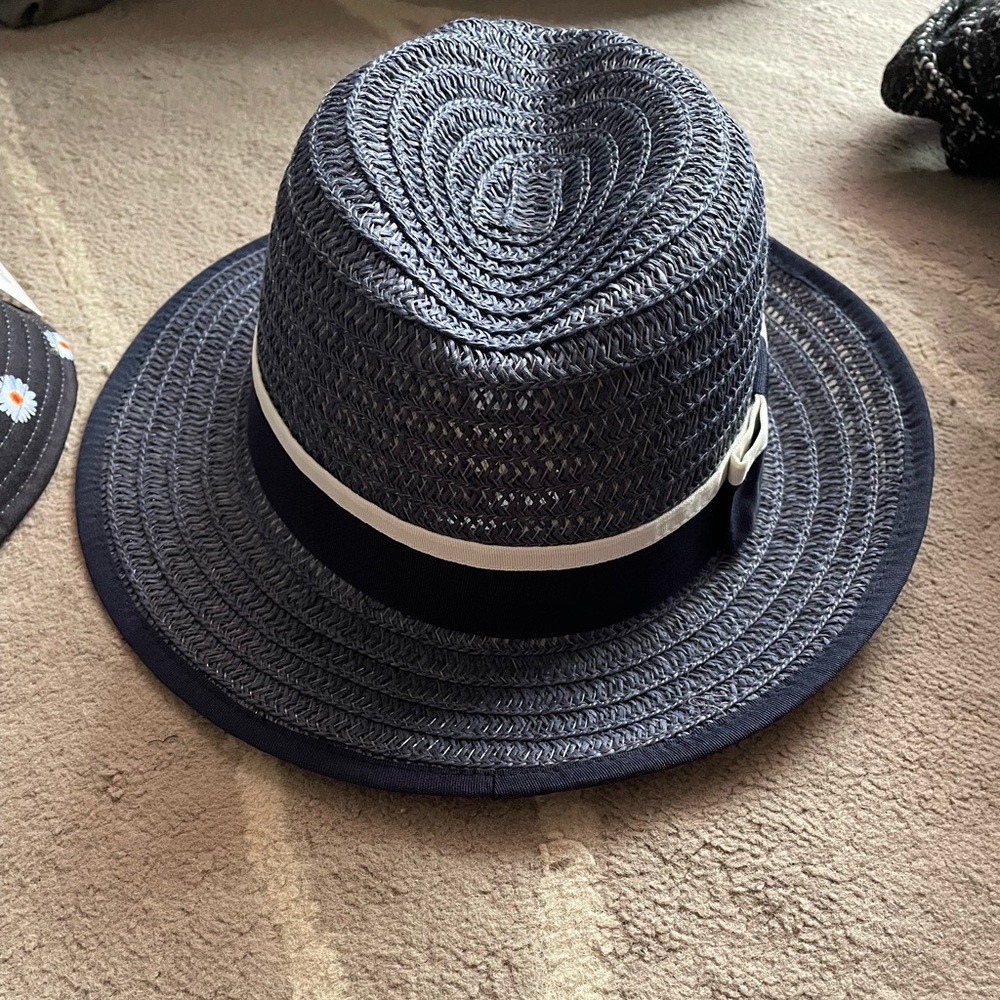 Halogen straw Panama fedora hat